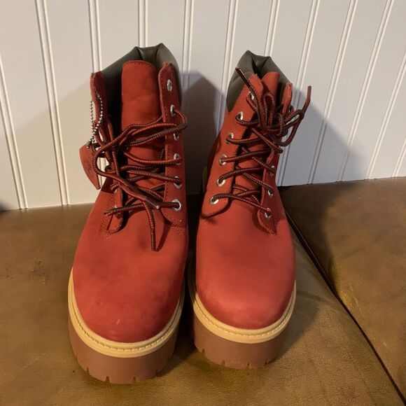 Women's 9.5 Timberland Stone Street 6-Inch Waterproof Platform Boot Lace-Up - Picture 6 of 11